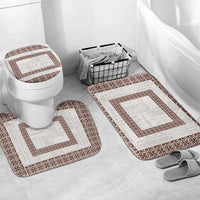Samoa Siapo Brown Trimmed Bathroom Set Samoa White Sunday - Polynesian Pride