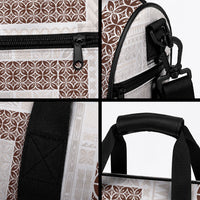 Samoa Siapo Brown Trimmed Duffle Bag Samoa White Sunday