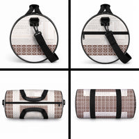 Samoa Siapo Brown Trimmed Duffle Bag Samoa White Sunday