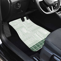 Samoa Siapo Green Trimmed Car Mats Samoa White Sunday - Polynesian Pride