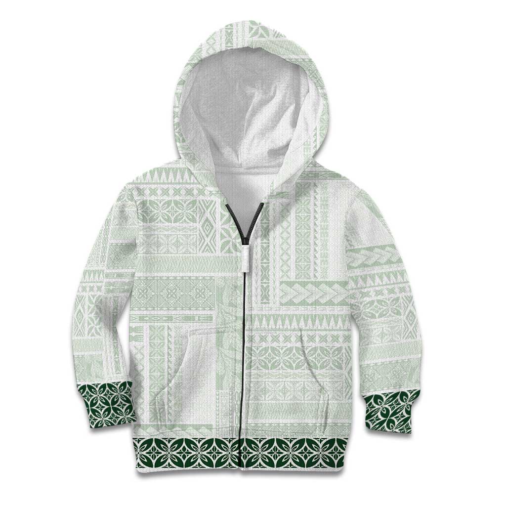 Samoa Siapo Green Trimmed Kid Hoodie Samoa White Sunday - Polynesian Pride