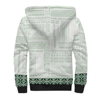 Samoa Siapo Green Trimmed Sherpa Hoodie Samoa White Sunday - Polynesian Pride