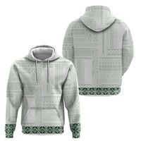 Samoa Siapo Green Trimmed Zip Hoodie Samoa White Sunday - Polynesian Pride