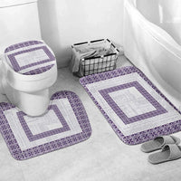 Samoa Siapo Purple Trimmed Bathroom Set Samoa White Sunday - Polynesian Pride