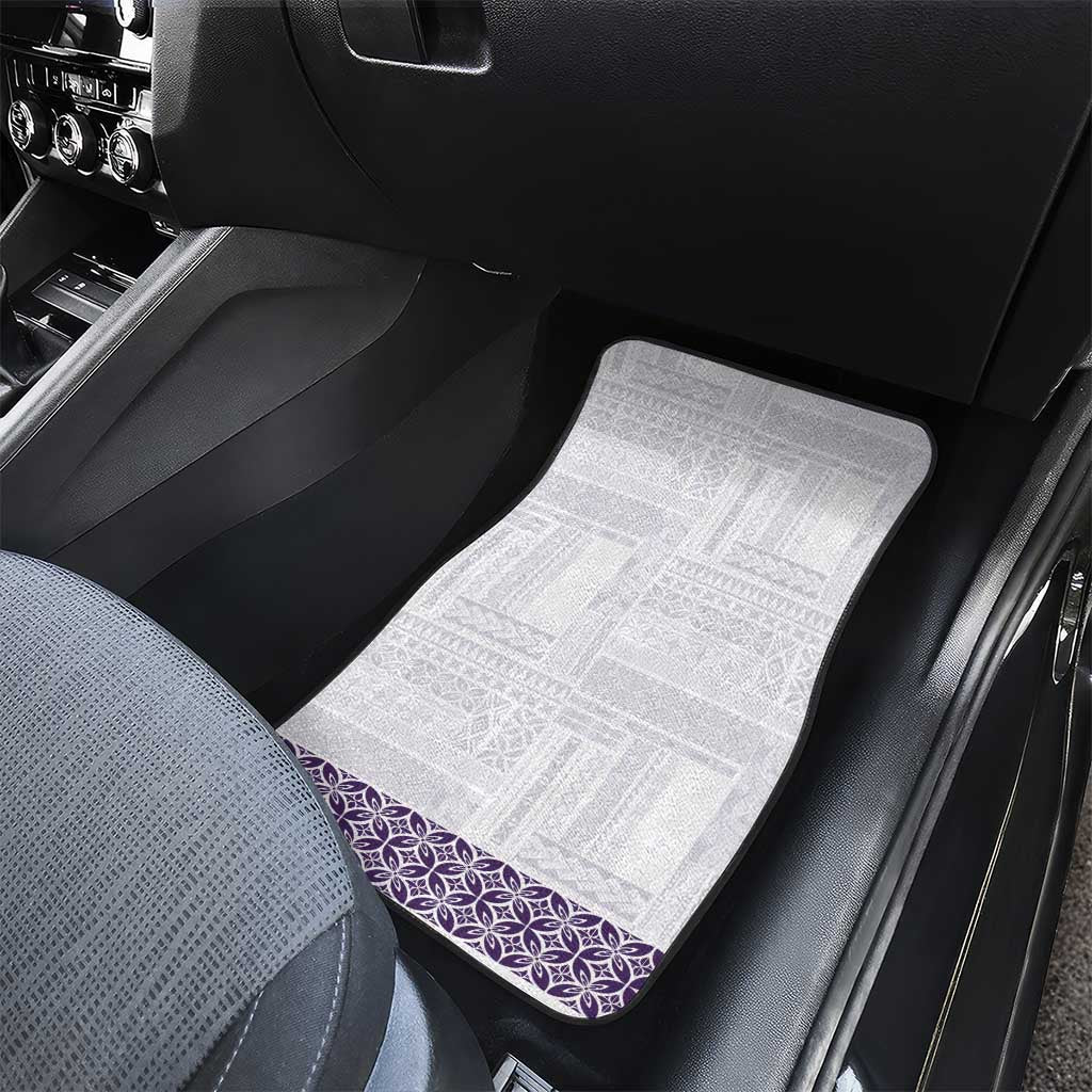 Samoa Siapo Purple Trimmed Car Mats Samoa White Sunday - Polynesian Pride