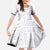Samoa Siapo Purple Trimmed Family Matching Off The Shoulder Long Sleeve Dress and Hawaiian Shirt Samoa White Sunday - Polynesian Pride