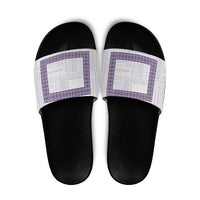 Samoa Siapo Purple Trimmed Slide Sandals Samoa White Sunday - Polynesian Pride
