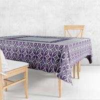 Samoa Siapo Purple Trimmed Tablecloth Samoa White Sunday - Polynesian Pride
