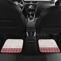 Samoa Siapo Red Trimmed Car Mats Samoa White Sunday - Polynesian Pride