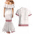Samoa Siapo Red Trimmed Couples Matching Mermaid Dress and Hawaiian Shirt Samoa White Sunday - Polynesian Pride