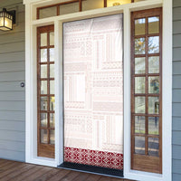 Samoa Siapo Red Trimmed Door Cover Samoa White Sunday - Polynesian Pride
