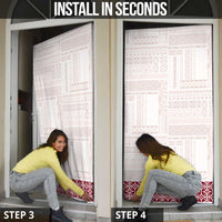 Samoa Siapo Red Trimmed Door Cover Samoa White Sunday - Polynesian Pride