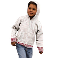Samoa Siapo Red Trimmed Kid Hoodie Samoa White Sunday - Polynesian Pride