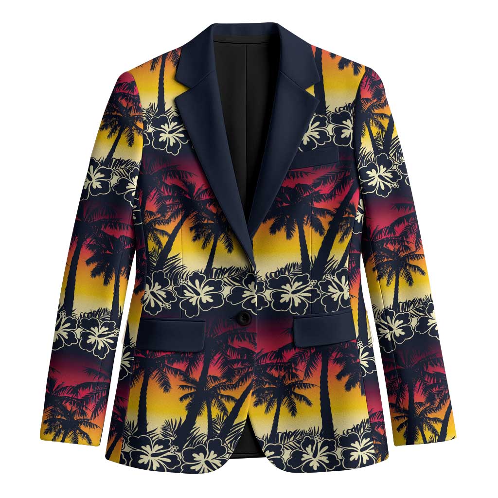 Hawaii Hibiscus Palm Tree Sunset Blazer Tropical Style LT01 Unisex Multicolor - Polynesian Pride