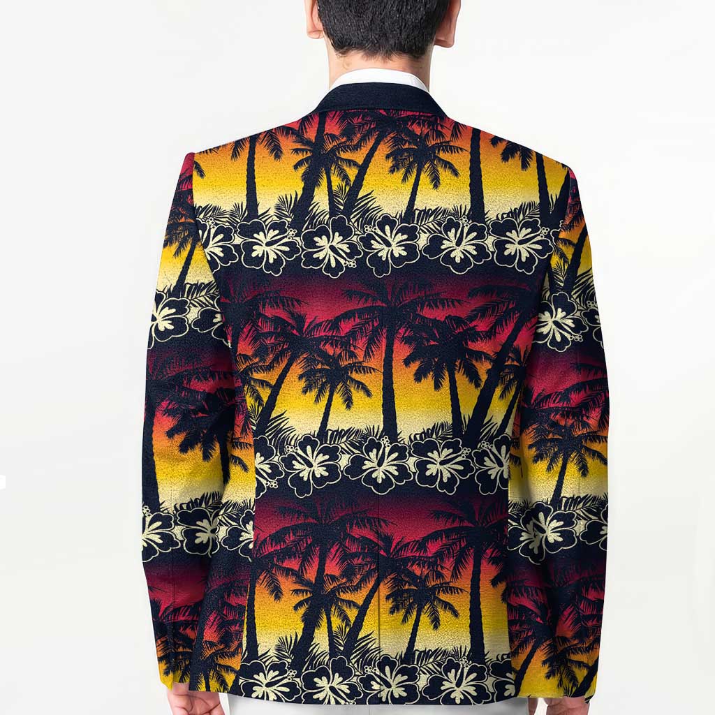Hawaii Hibiscus Palm Tree Sunset Blazer Tropical Style LT01 - Polynesian Pride