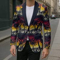 Hawaii Hibiscus Palm Tree Sunset Blazer Tropical Style LT01 - Polynesian Pride