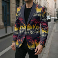 Hawaii Hibiscus Palm Tree Sunset Blazer Tropical Style LT01 - Polynesian Pride