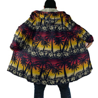 Hawaii Hibiscus Palm Tree Sunset Cloak Tropical Style - Polynesian Pride