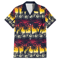 Hawaii Hibiscus Palm Tree Sunset Family Matching Summer Maxi Dress and Hawaiian Shirt Tropical Style - Polynesian Pride