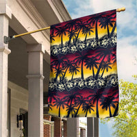 Hawaii Hibiscus Palm Tree Sunset Garden Flag Tropical Style LT01 House Flag Multicolor - Polynesian Pride