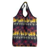 Hawaii Hibiscus Palm Tree Sunset Grocery Bag Tropical Style - Polynesian Pride