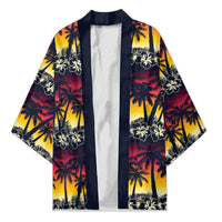 Hawaii Hibiscus Palm Tree Sunset Kimono Tropical Style LT01 Unisex Multicolor - Polynesian Pride