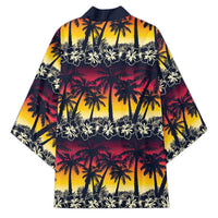 Hawaii Hibiscus Palm Tree Sunset Kimono Tropical Style LT01 - Polynesian Pride