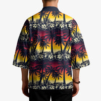 Hawaii Hibiscus Palm Tree Sunset Kimono Tropical Style LT01 - Polynesian Pride