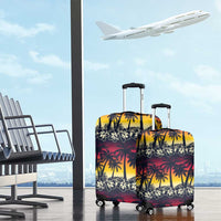 Hawaii Hibiscus Palm Tree Sunset Luggage Cover Tropical Style - Polynesian Pride