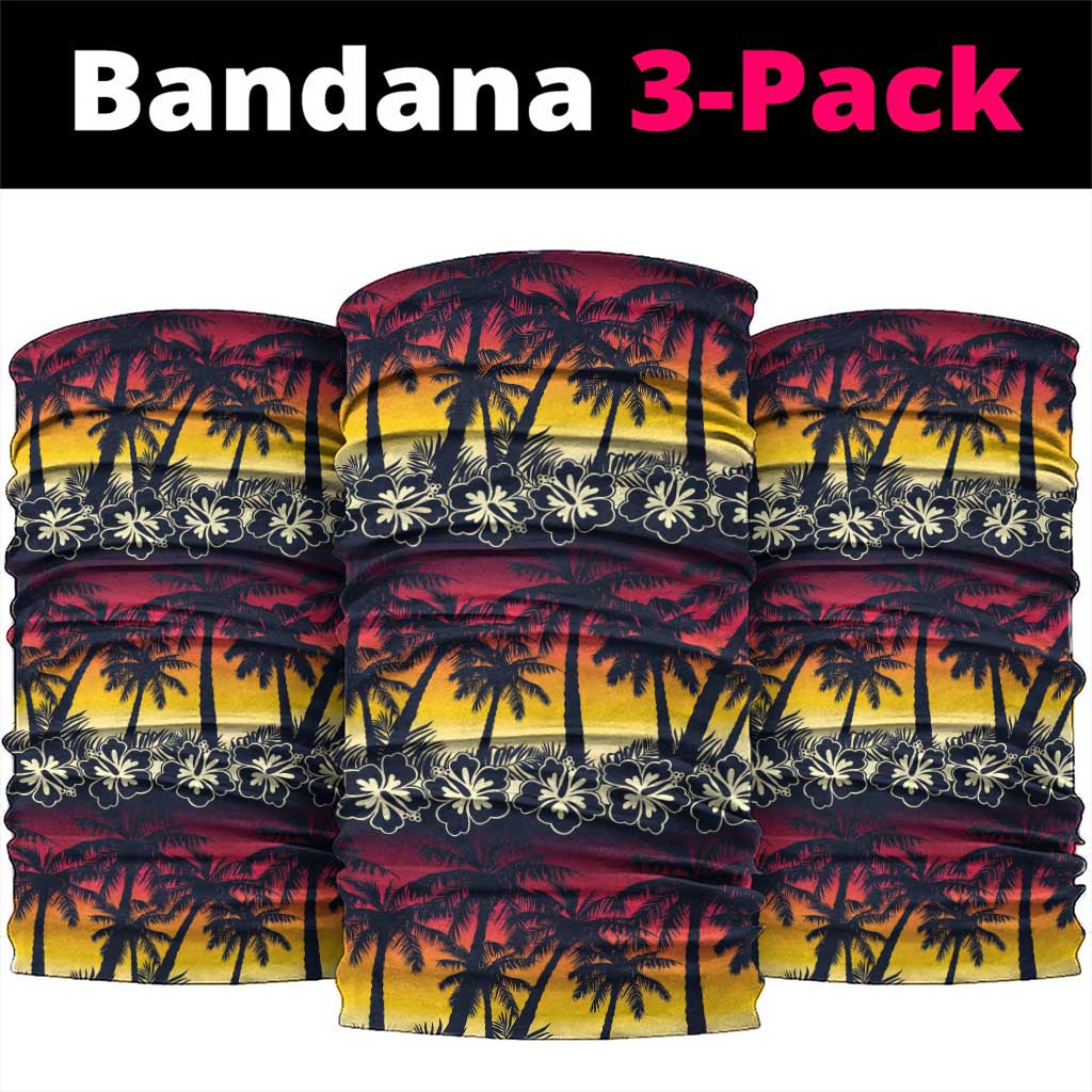 Hawaii Hibiscus Palm Tree Sunset Neck Gaiter Tropical Style - Polynesian Pride