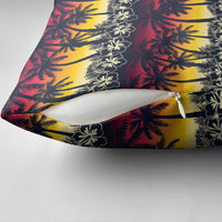 Hawaii Hibiscus Palm Tree Sunset Pillow Cover Tropical Style - Polynesian Pride