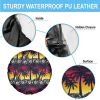 Hawaii Hibiscus Palm Tree Sunset Spare Tire Cover Tropical Style - Polynesian Pride