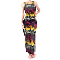 Hawaii Hibiscus Palm Tree Sunset Tank Maxi Dress Tropical Style - Polynesian Pride