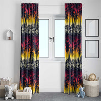 Hawaii Hibiscus Palm Tree Sunset Window Curtain Tropical Style LT01 - Polynesian Pride