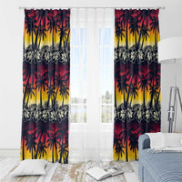 Hawaii Hibiscus Palm Tree Sunset Window Curtain Tropical Style LT01 - Polynesian Pride