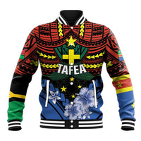 Personalised Vanuatu Tafea Province Baseball Jacket Unique Tropical Tribal Pattern LT01 Unisex Colorful - Polynesian Pride