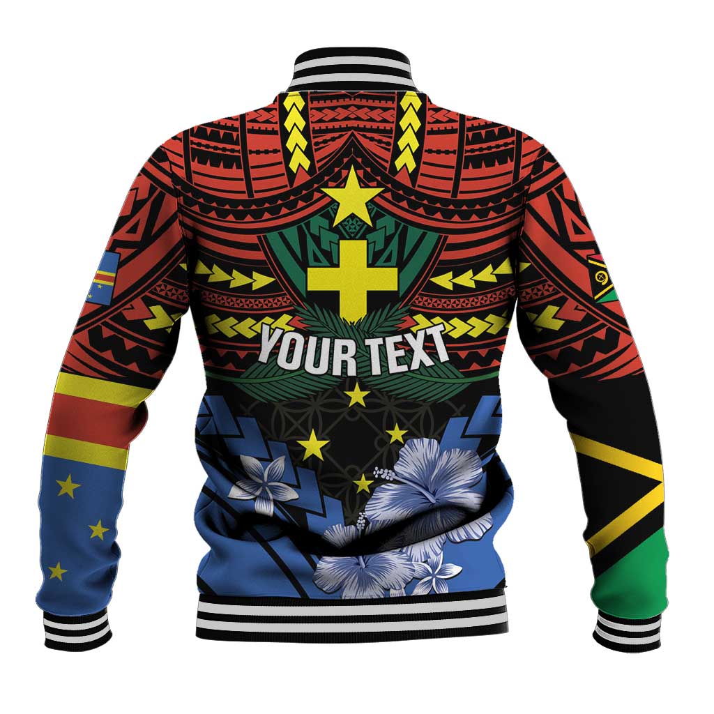 Personalised Vanuatu Tafea Province Baseball Jacket Unique Tropical Tribal Pattern LT01 - Polynesian Pride