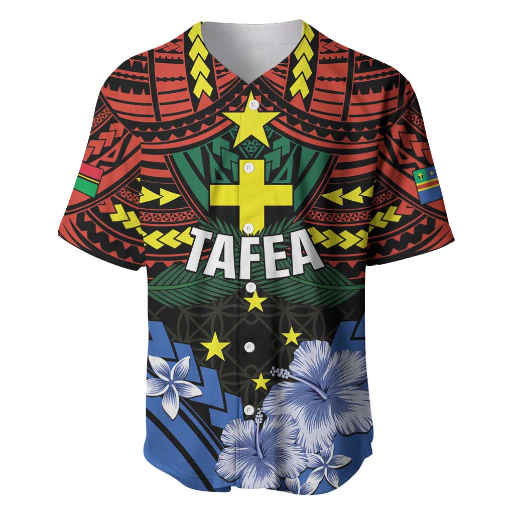 Personalised Vanuatu Tafea Province Baseball Jersey Unique Tropical Tribal Pattern LT01 Colorful - Polynesian Pride