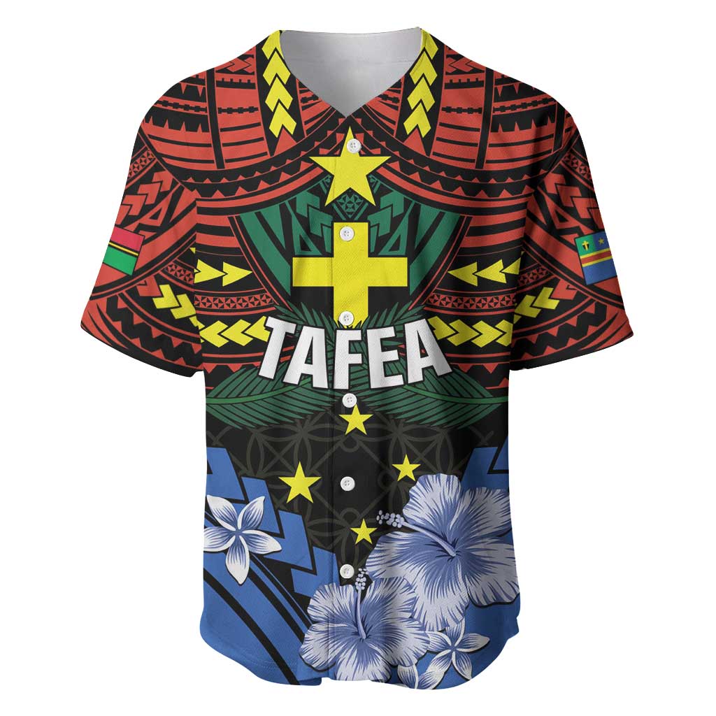 Personalised Vanuatu Tafea Province Baseball Jersey Unique Tropical Tribal Pattern