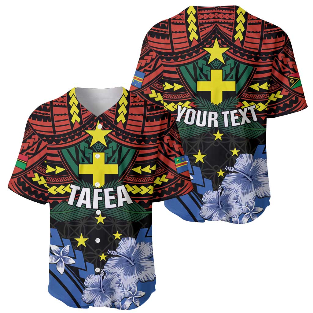 Personalised Vanuatu Tafea Province Baseball Jersey Unique Tropical Tribal Pattern LT01 - Polynesian Pride