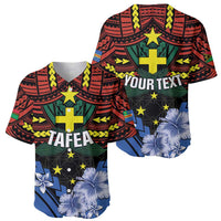 Personalised Vanuatu Tafea Province Baseball Jersey Unique Tropical Tribal Pattern LT01 - Polynesian Pride