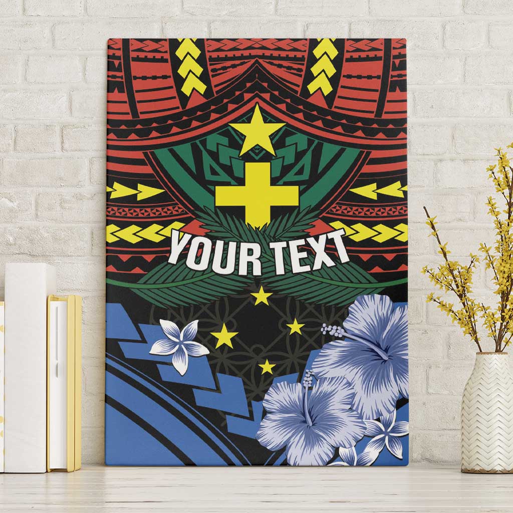 Personalised Vanuatu Tafea Province Canvas Wall Art Unique Tropical Tribal Pattern