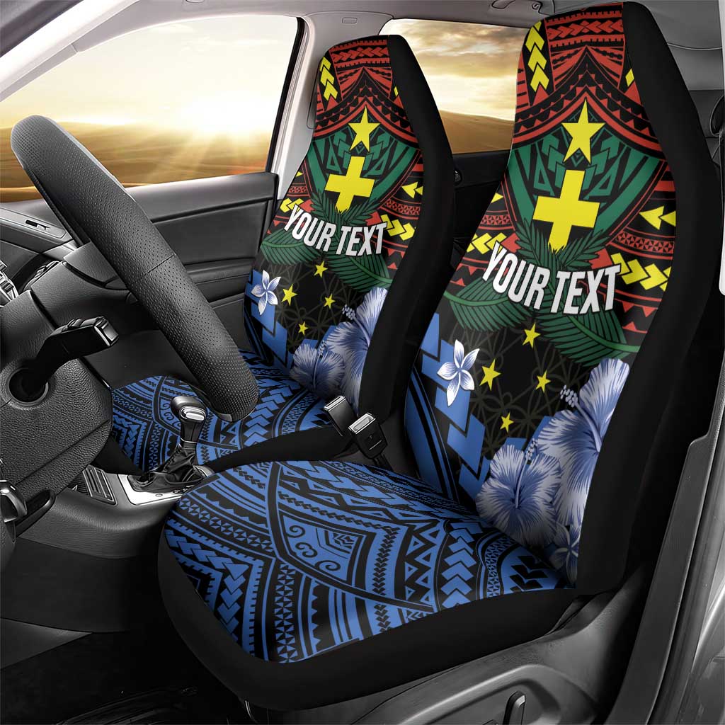 Personalised Vanuatu Tafea Province Car Seat Cover Unique Tropical Tribal Pattern