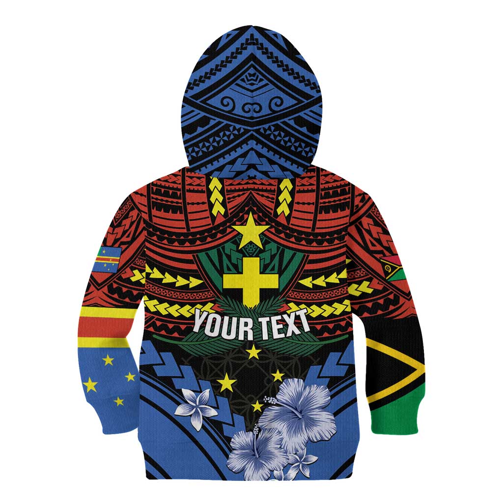 Personalised Vanuatu Tafea Province Kid Hoodie Unique Tropical Tribal Pattern