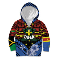 Personalised Vanuatu Tafea Province Kid Hoodie Unique Tropical Tribal Pattern