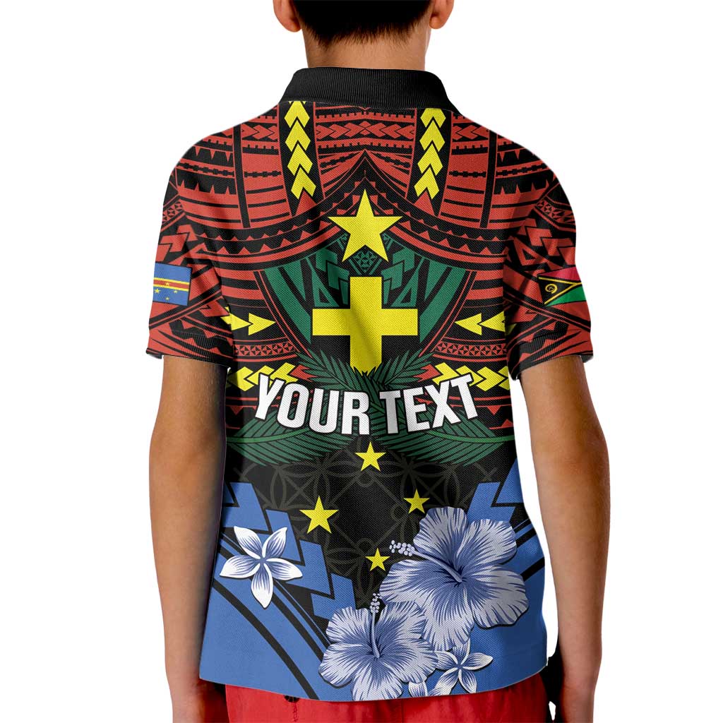 Personalised Vanuatu Tafea Province Kid Polo Shirt Unique Tropical Tribal Pattern LT01 - Polynesian Pride