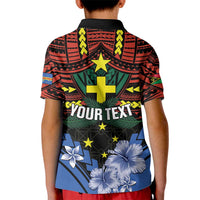 Personalised Vanuatu Tafea Province Kid Polo Shirt Unique Tropical Tribal Pattern LT01 - Polynesian Pride