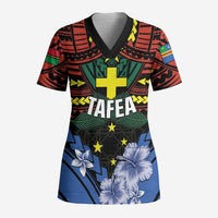 Personalised Vanuatu Tafea Province Scrub Top Unique Tropical Tribal Pattern LT01 Adult Colorful - Polynesian Pride