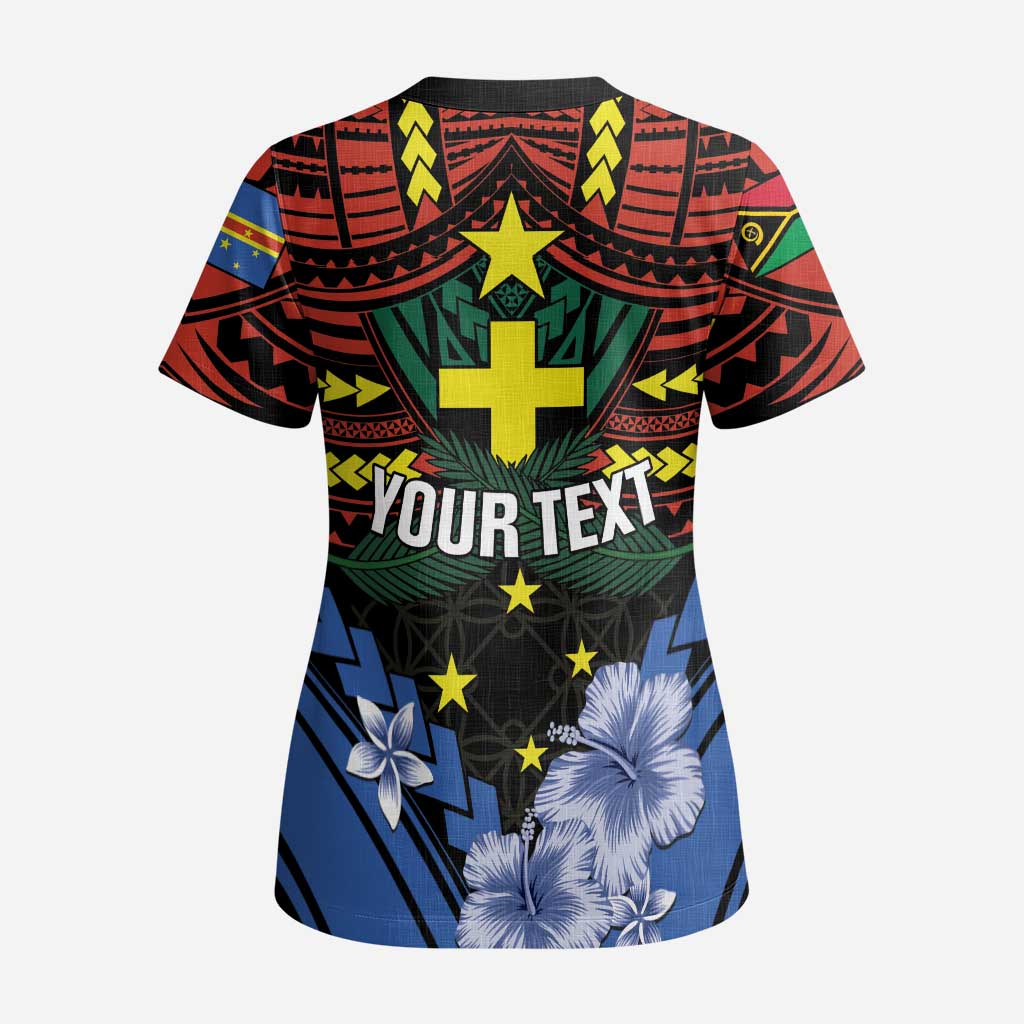 Personalised Vanuatu Tafea Province Scrub Top Unique Tropical Tribal Pattern LT01 - Polynesian Pride