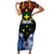 Personalised Vanuatu Tafea Province Short Sleeve Bodycon Dress Unique Tropical Tribal Pattern